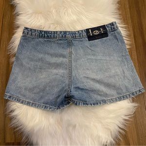 LEI Vintage Y2K Low Waist Medium Wash Denim Shorts 5
